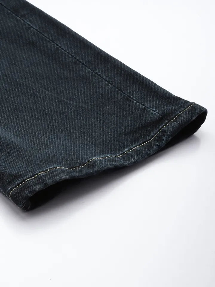 Men Relaxed Drip Faded Jeans