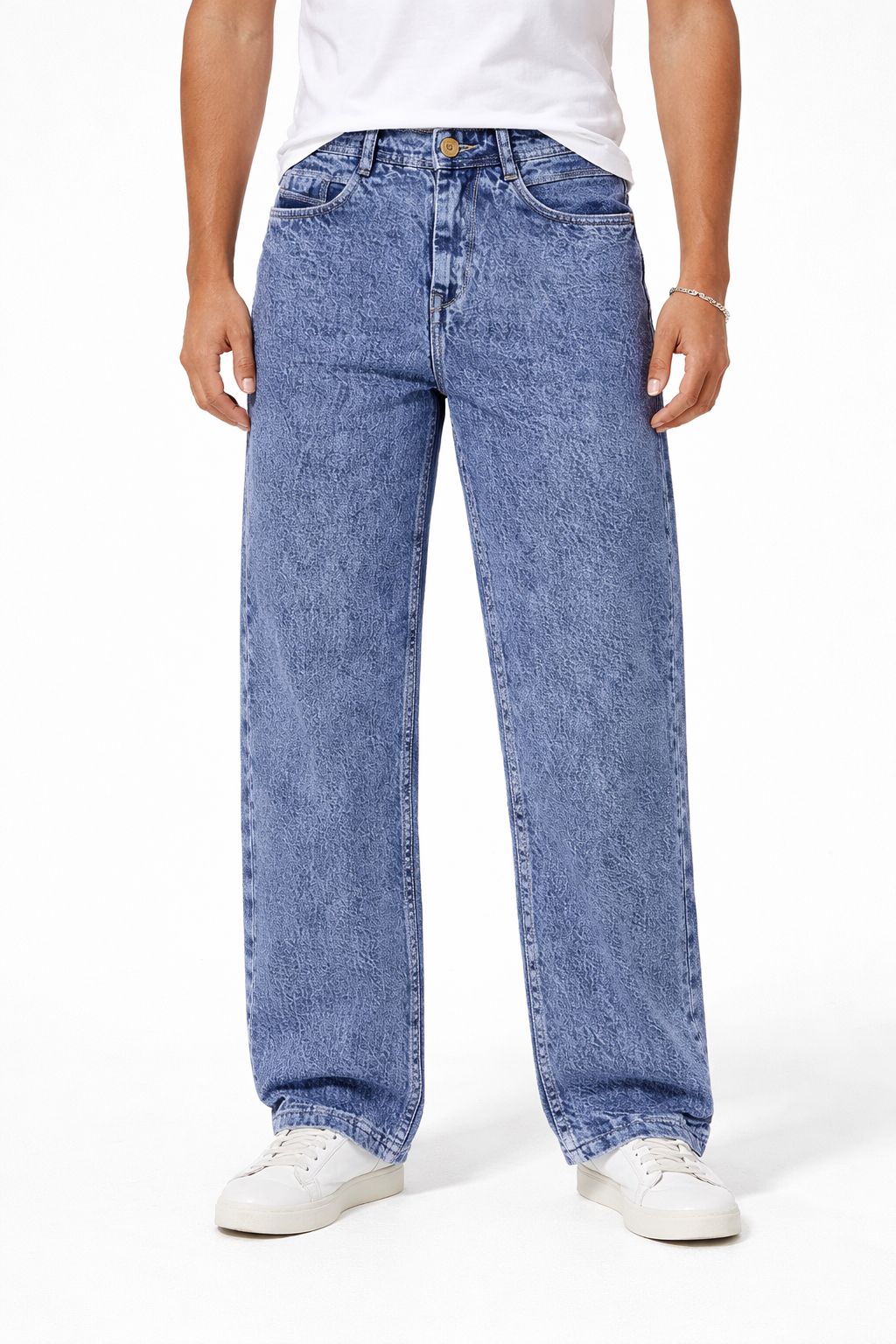 Classic Fit Stonewashed Denim