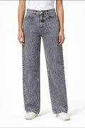 Women smokey grey washed denim