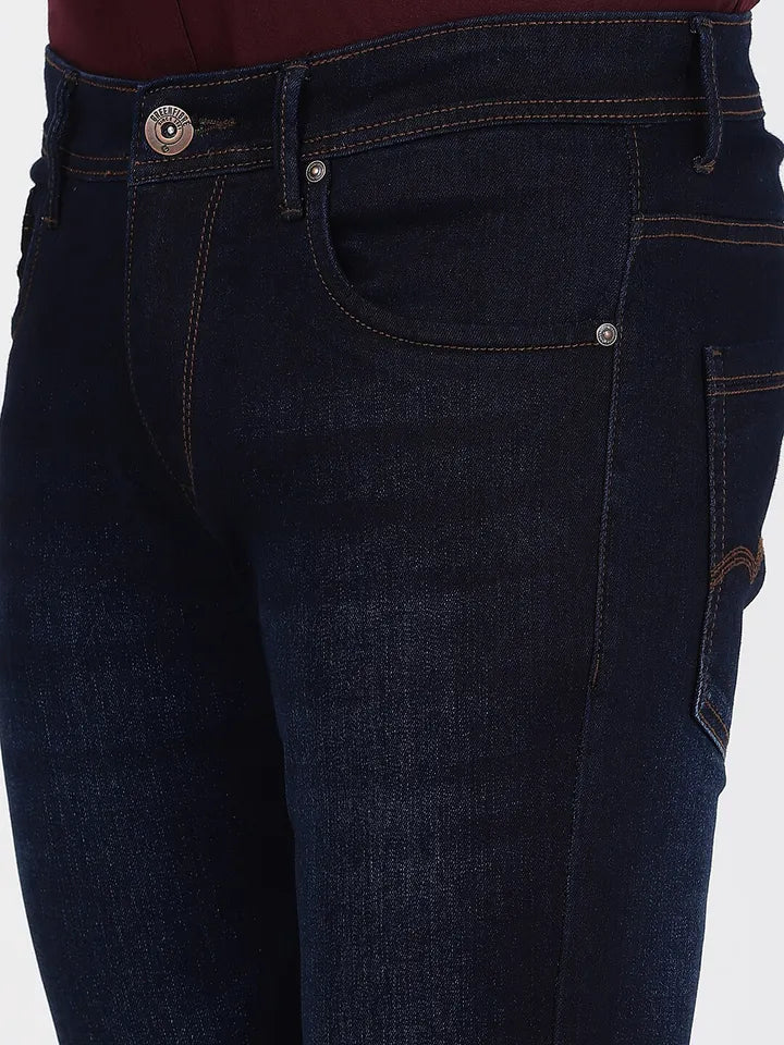 Men Slim Fit Light Fade Cotton Jeans